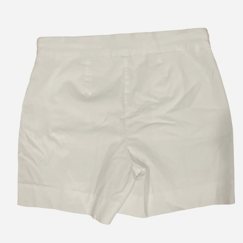 WHBM Womens White Shorts Flat Front 2 White Casual Old Money Hamptons Summer - Picture 3 of 4